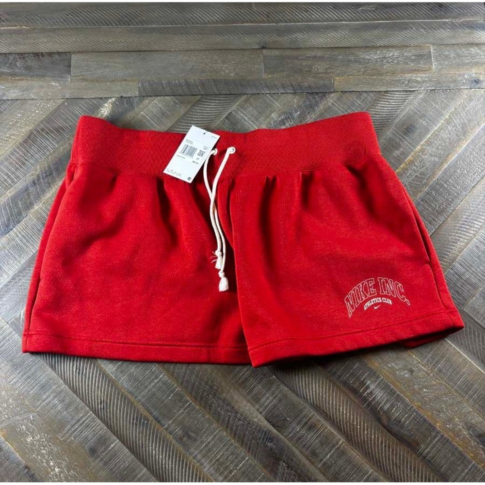 Nike Athletics Club High Rise Fleece Shorts Red HJ6525-642 XXL NEW